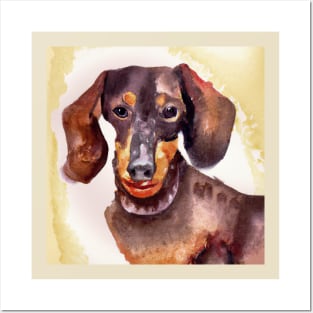 Dachshund Watercolor - Gift For Dog Lovers Posters and Art